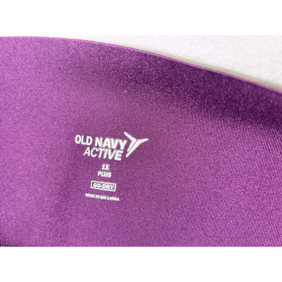 Old Navy Go Dry Active leggings 1x Plus Purple High Waist - Picture 6 of 10